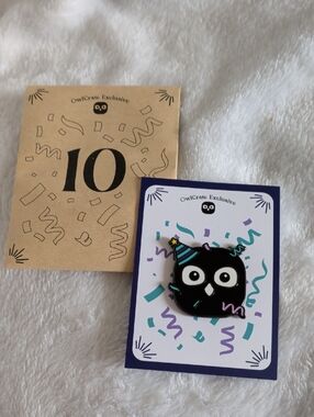 OwlCrate Exclusive Black Owl Enamel Pin